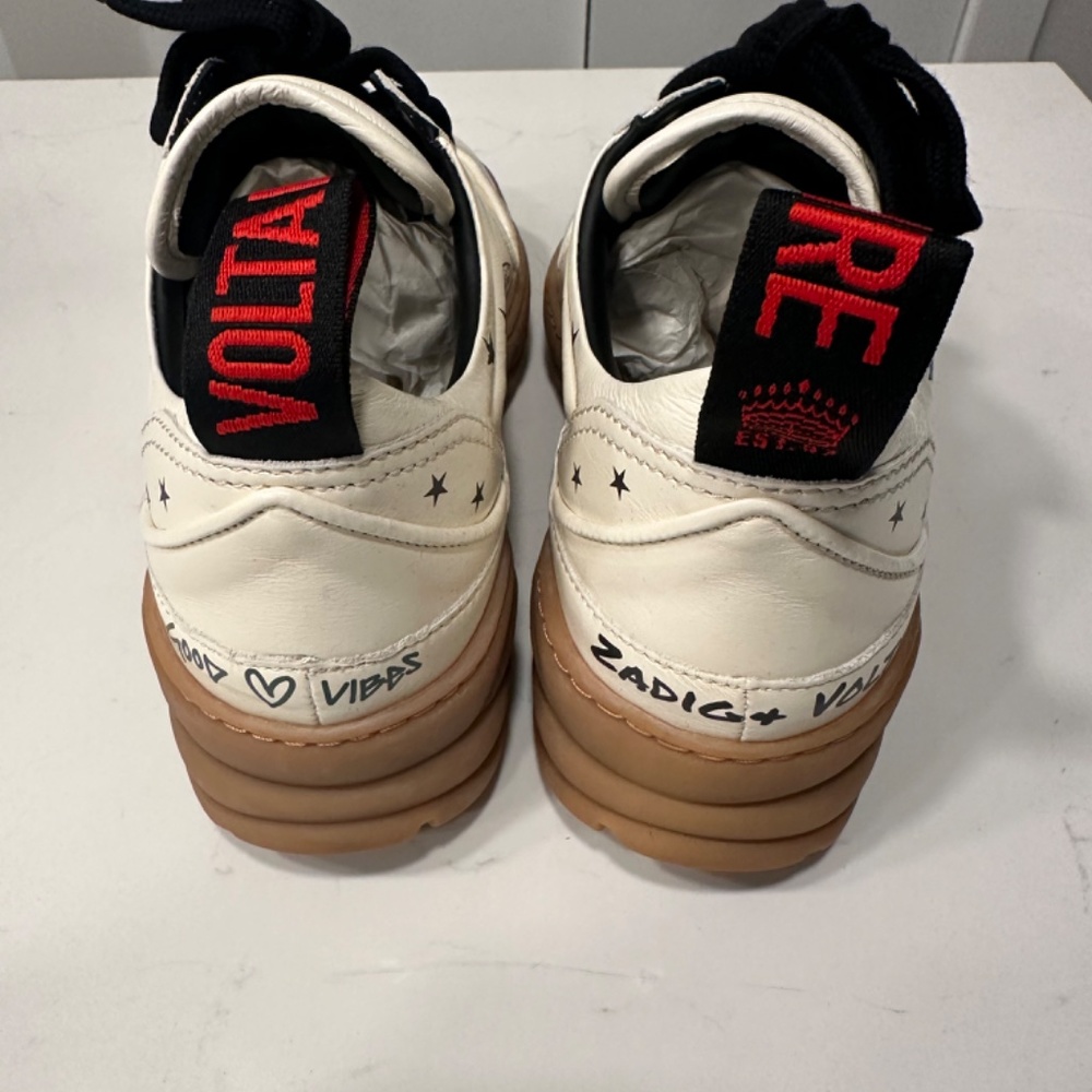 Zadig and Voltaire Blaze Crush Serigraphy Lace Up Sneakers *BRAND NEW* - Picture 10 of 14
